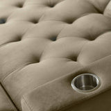Sofá Cama Vicenzo Camel 150x86cm De 3 Puestos Reclinable con Apoya Brazos