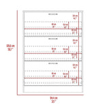 Zapatero Z 94 Wengue 94x94cm Vertical de Tres Niveles para Nueve pares de Zapatos - Zapateros | Bylmo