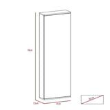 Zapatero de Pared Leto Wengue 47x138cm Vertical de Cinco Niveles para Diez pares de Zapatos - Closets | Bylmo