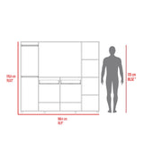 Closet Manila Z New Bardolino 198.4x179.9cm con Espacio para TV de 46 Pulgadas - CLOSETS | Bylmo