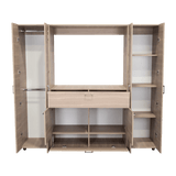 Closet Manila Z New Bardolino 198.4x179.9cm con Espacio para TV de 46 Pulgadas - CLOSETS | Bylmo