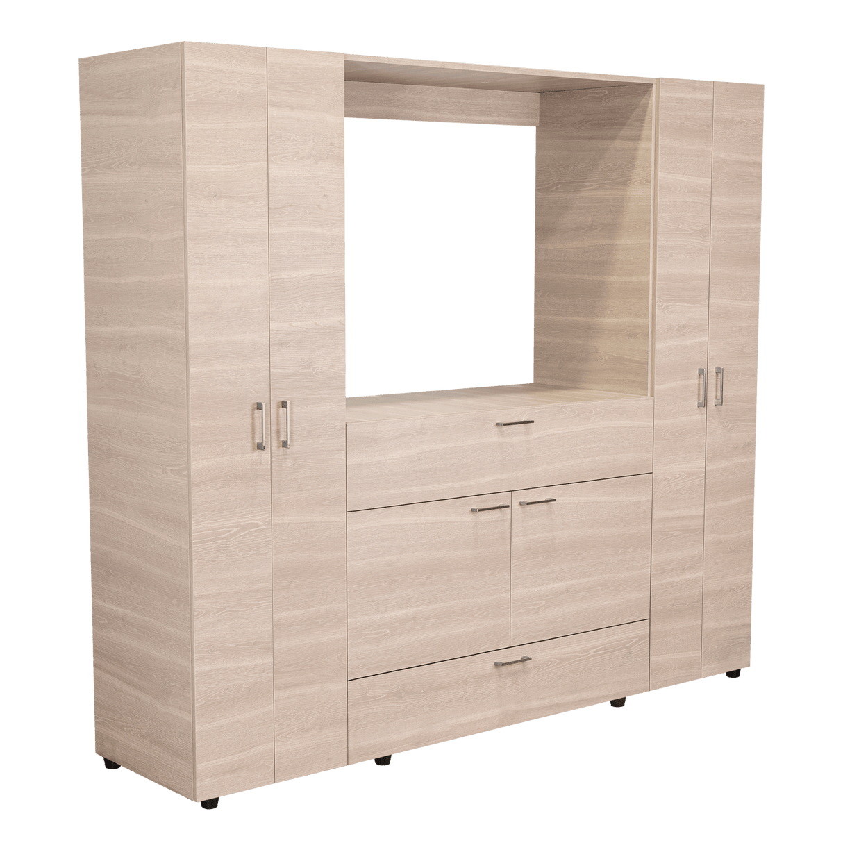 Closet Manila Z New Bardolino 198.4x179.9cm con Espacio para TV de 46 Pulgadas - CLOSETS | Bylmo