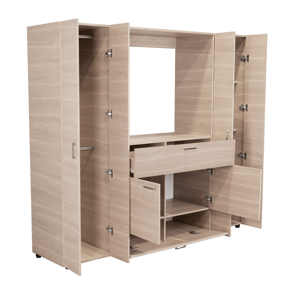 Closet Manila Z New Bardolino 198.4x179.9cm con Espacio para TV de 46 Pulgadas - CLOSETS | Bylmo