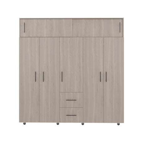 Closet Montevideo Bardolino y Blanco 200.1x206cm con 3 Cajones con 4 Entrepaños - Closets | Bylmo