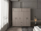 Closet Montevideo Bardolino y Blanco 200.1x206cm con 3 Cajones con 4 Entrepaños - Closets | Bylmo
