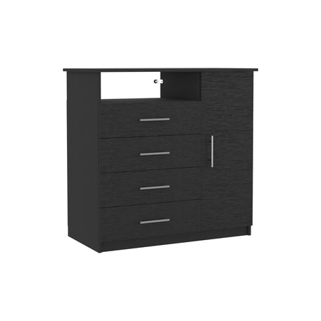 Cómoda Peru Wengue 91x88.6cm De Cuatro Hileras con Cuatro Cajones - Cajoneras | Bylmo