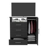 Cómoda Peru Wengue 91x88.6cm De Cuatro Hileras con Cuatro Cajones - Cajoneras | Bylmo