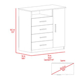 Cómoda Peru Wengue 91x88.6cm De Cuatro Hileras con Cuatro Cajones - Cajoneras | Bylmo