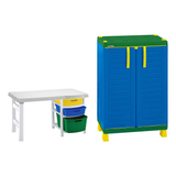 Combo Escritorio Infantil Rimax Aventura y Cajonera Infantil Aventura Azul