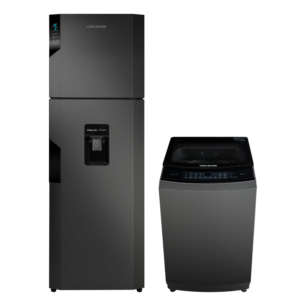 Combo Nevera Challenger Lumina 317 L y Lavadora Challenger 18 kg