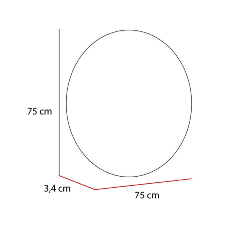 Espejo de Baño Capri Plateado 75x75cm Redondo y con Iluminiación Led - Espejos Decorativos | Bylmo