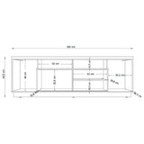 Rack Adria Sepia 182 cm con Una Puerta - Muebles para TV | Bylmo