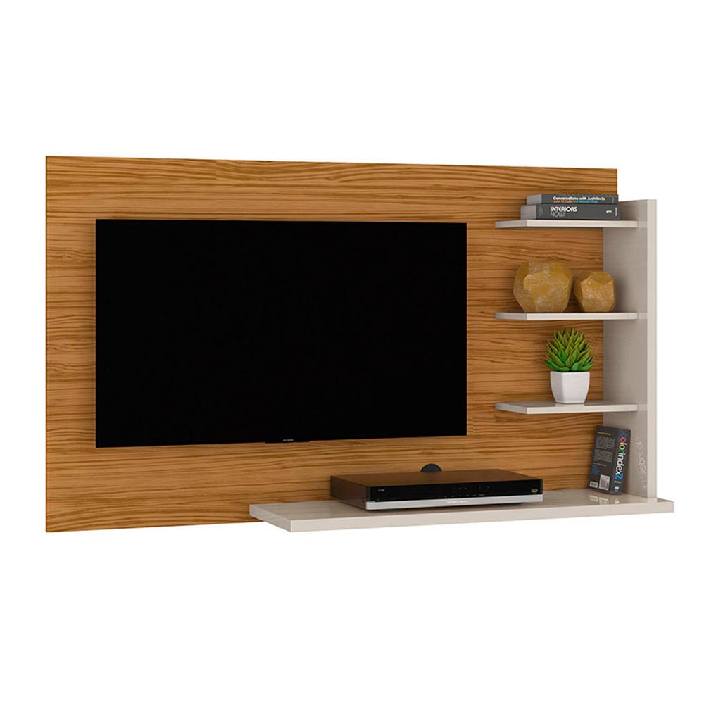 Panel Julia Cafe y Blanco 136 cm - Muebles para TV | Bylmo
