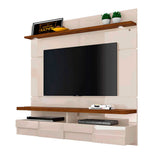 Panel Lana Blanco y Savana 182 cm con Luz Led - Muebles para TV | Bylmo