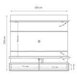 Panel Lana Blanco y Savana 182 cm con Luz Led - Muebles para TV | Bylmo