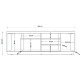 Rack Adria Blanco y Savana 182 cm con Una Puerta - Muebles para TV | Bylmo