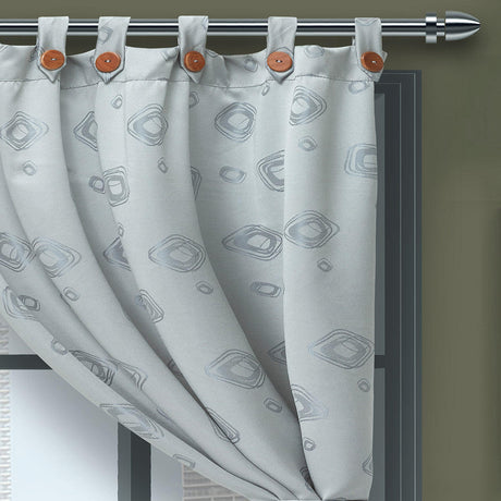 Cortina Yacar Botón Gris 265x215cm de Circulos - Cortinas | Bylmo