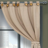 Cortina Lona Beige 265x215cm Fondo Entero con Buena Opacidad - Cortinas | Bylmo