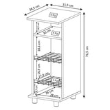 Mueble Auxiliar de Cocina Lisboa Blanco 32x77cm con un Entrepaño y con Tres Comportamientos - Muebles Organizadores | Bylmo