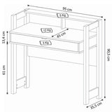 Escritorio Caracas Blanco 95 cm con Cajón y Entrepaño - Escritorios y Archivadores | Bylmo