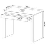 Escritorio Tokio Nogal 90 cm con Cajón - Escritorios y Archivadores | Bylmo