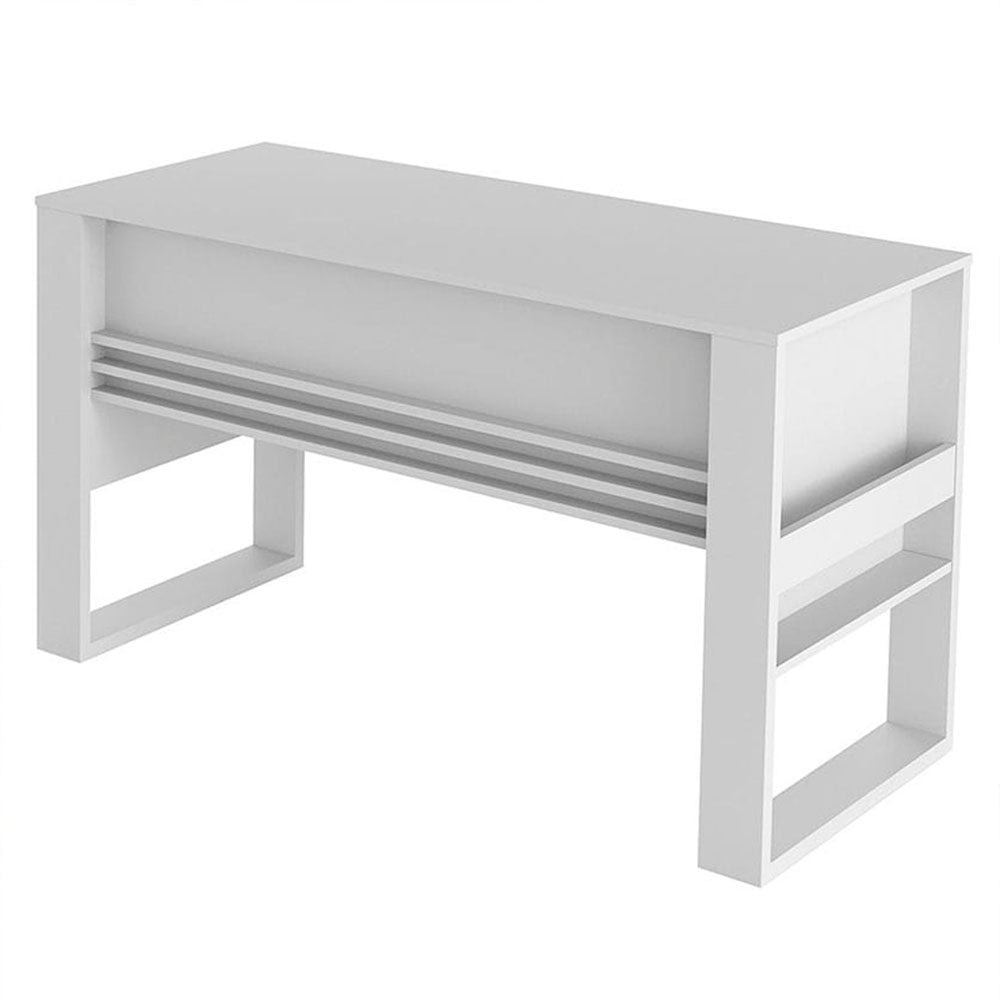 Escritorio Nápoles Blanco 127 cm con Revistero - Escritorios y Archivadores | Bylmo