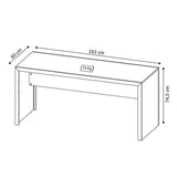 Escritorio Lima Negro 163x74.5cm sin Cajones - Escritorios y Archivadores | Bylmo