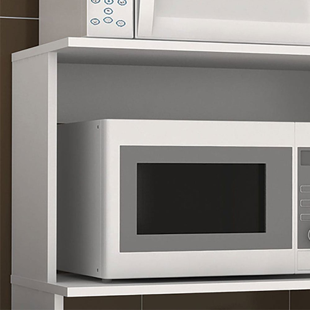 Mueble Auxiliar de Cocina Victoria Blanco 61x116cm con Dos Entrepaños y con Tres Comportamientos - Muebles Organizadores | Bylmo