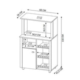Mueble Auxiliar Burgos Blanco 68 cm con Una Puerta y Entrepaños - Muebles Organizadores | Bylmo