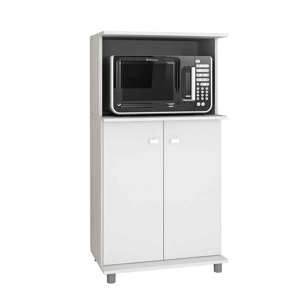 Mueble Auxiliar Almería Blanco 61 cm con Dos Puertas y Entrepaño - Muebles Organizadores | Bylmo