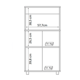 Mueble Auxiliar Almería Blanco y Negro 61 cm con Dos Puertas y Entrepaño - Muebles Organizadores | Bylmo
