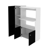 Mueble Auxiliar Segovia Blanco y Negro - Muebles Organizadores | Bylmo