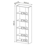 Biblioteca Rosana Negro 60 cm con Entrepaños - Bibliotecas | Bylmo