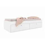 Cama Tokio Sencilla 90 cm Blanco con Cuatro Puertas - Camas | Bylmo