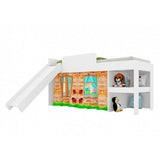 Cama Playground Sencilla 90 cm Blanco con Lisadero - Camas | Bylmo
