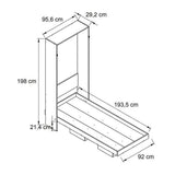 Cama Japón Sencilla 90 cm Blanca Desplegable - Camas | Bylmo