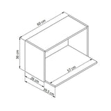 Mueble Auxiliar Modena Blanco 60 cm para Campana - Muebles Organizadores | Bylmo