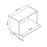 Mueble Auxiliar Modena Negro 60 cm para Campana - Muebles Organizadores | Bylmo