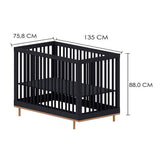 Cuna Paty 130x70 cm Negro y Dorado - Camas | Bylmo