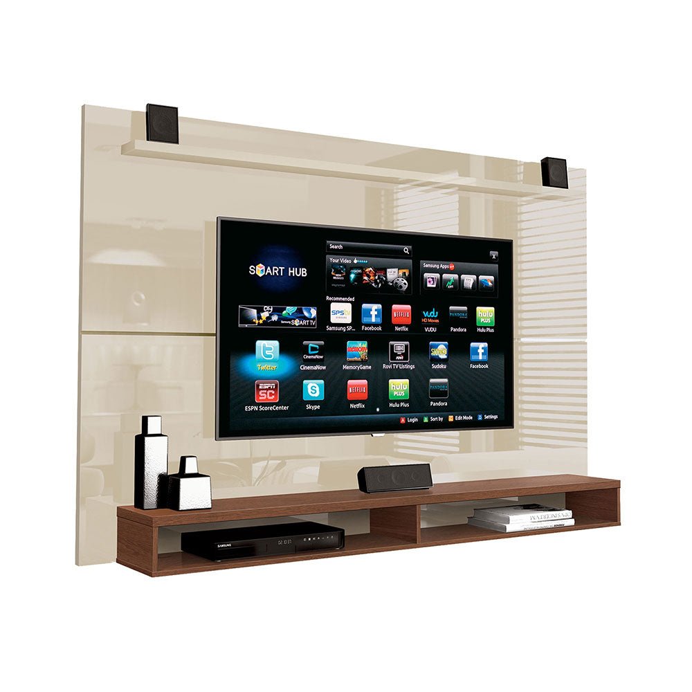 Panel Maxi Blanco y Cafe 180 cm - Muebles para TV | Bylmo