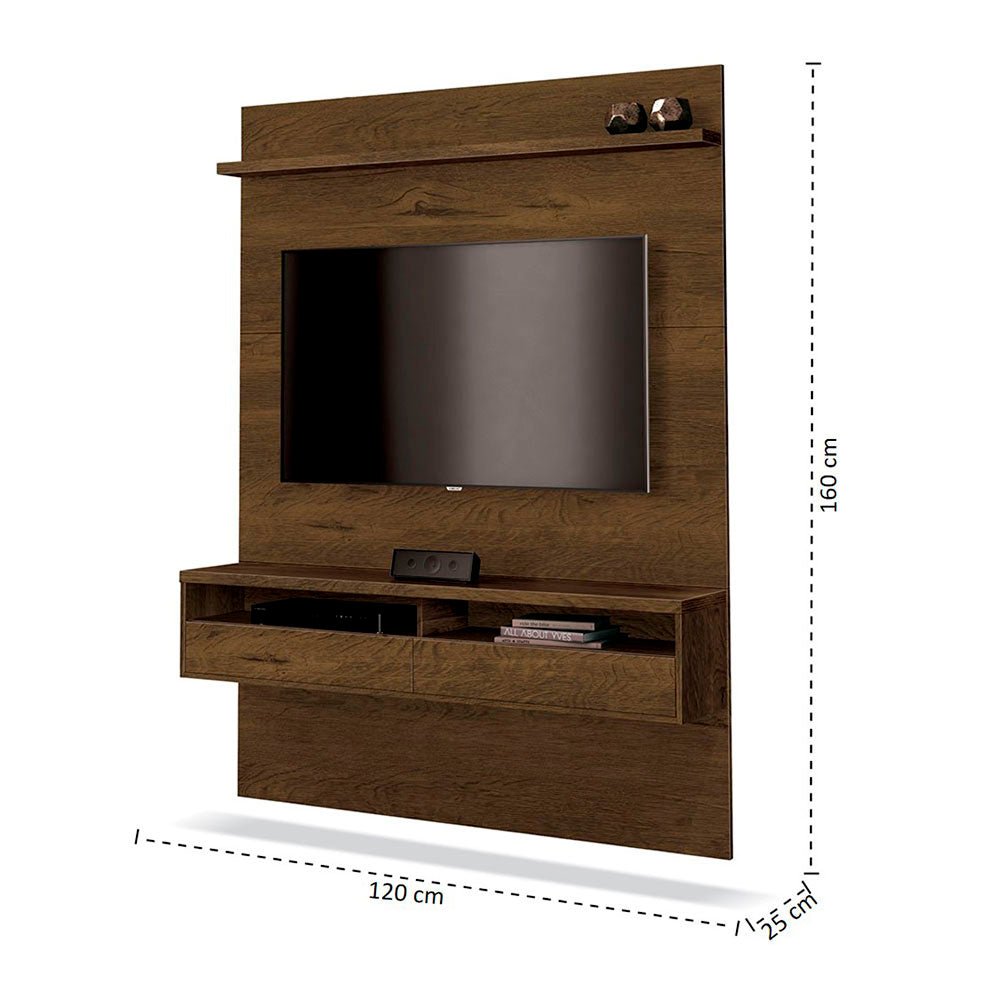 Panel Milano Nogal 120 cm - Muebles para TV | Bylmo
