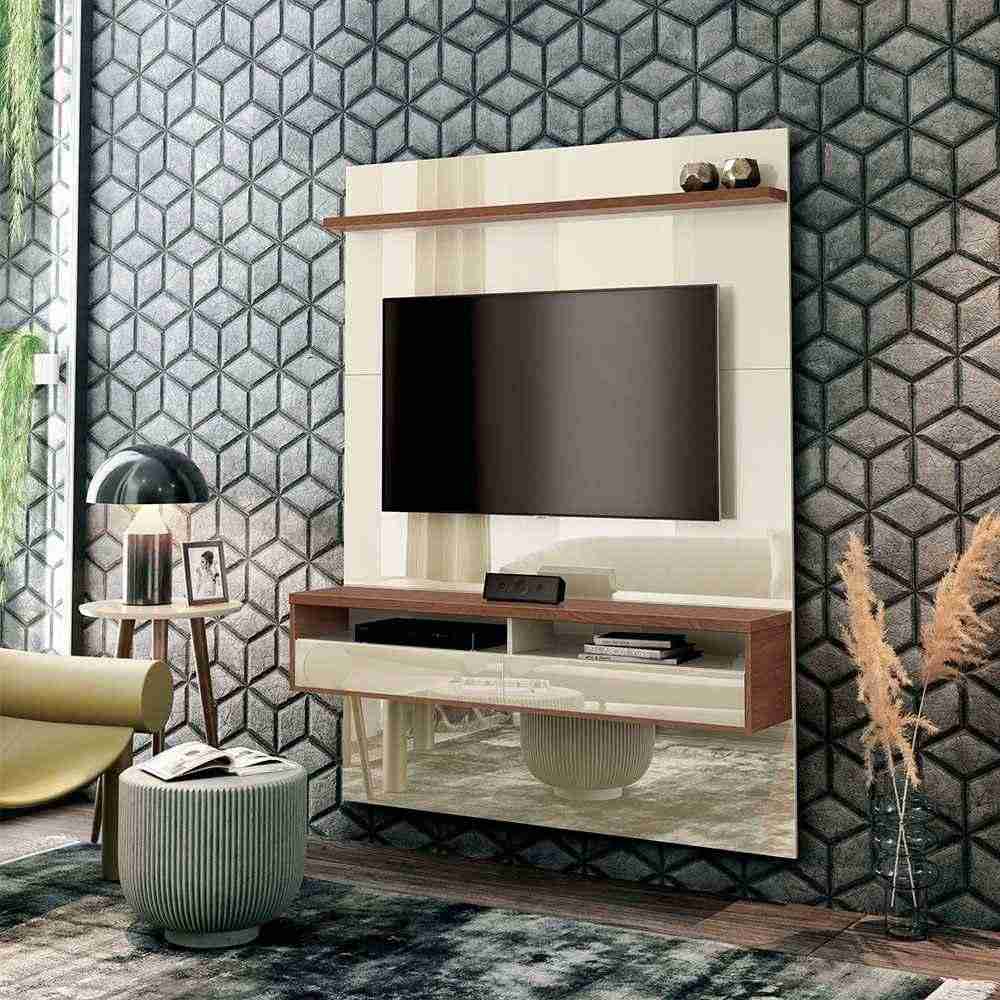 Panel Milano Cafe y Blanco 120 cm - Muebles para TV | Bylmo