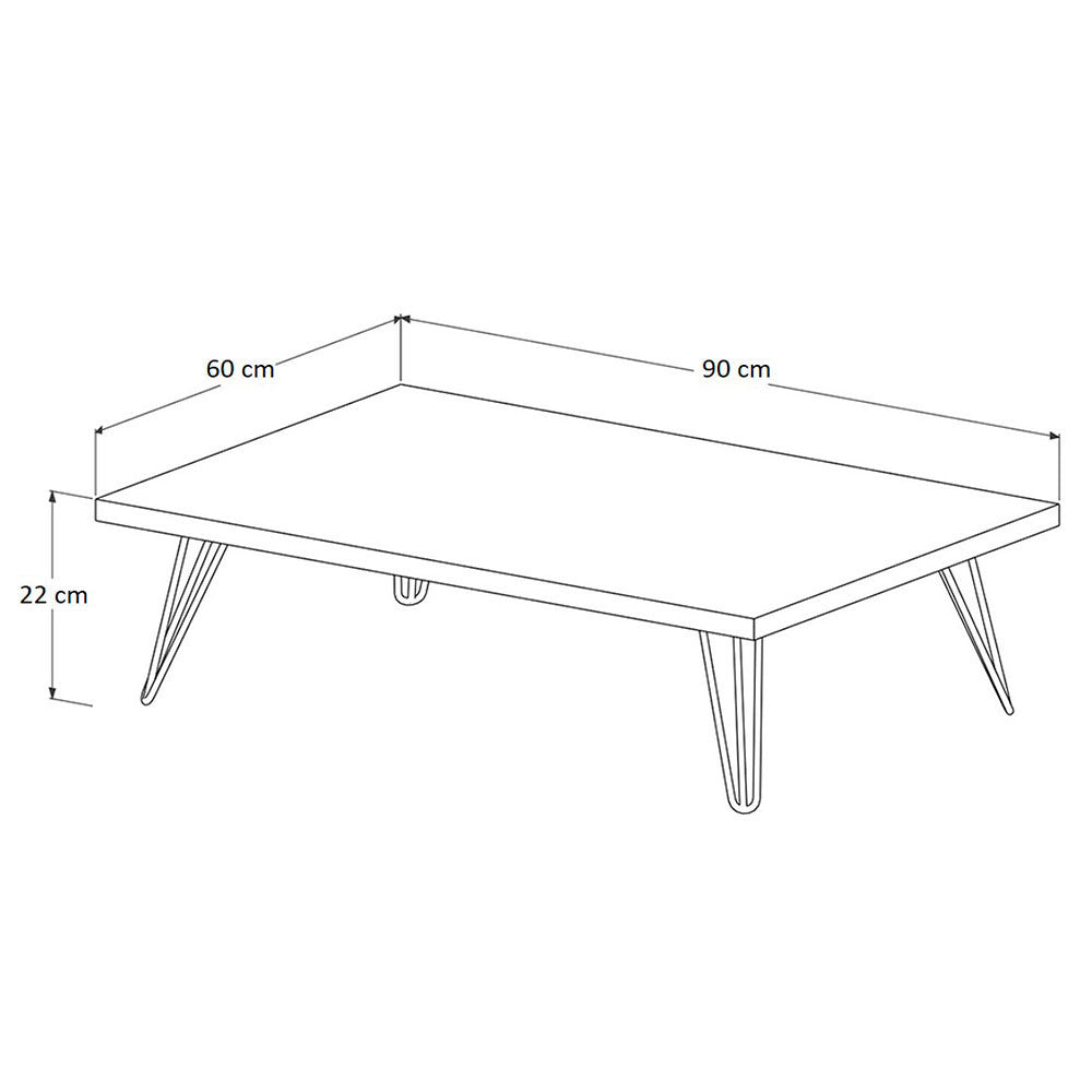 Mesa España Negro 90 cm Rectangular - Mesas | Bylmo