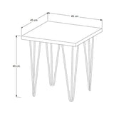 Mesa Fiyi Negro 45 cm Cuadrada - Mesas | Bylmo