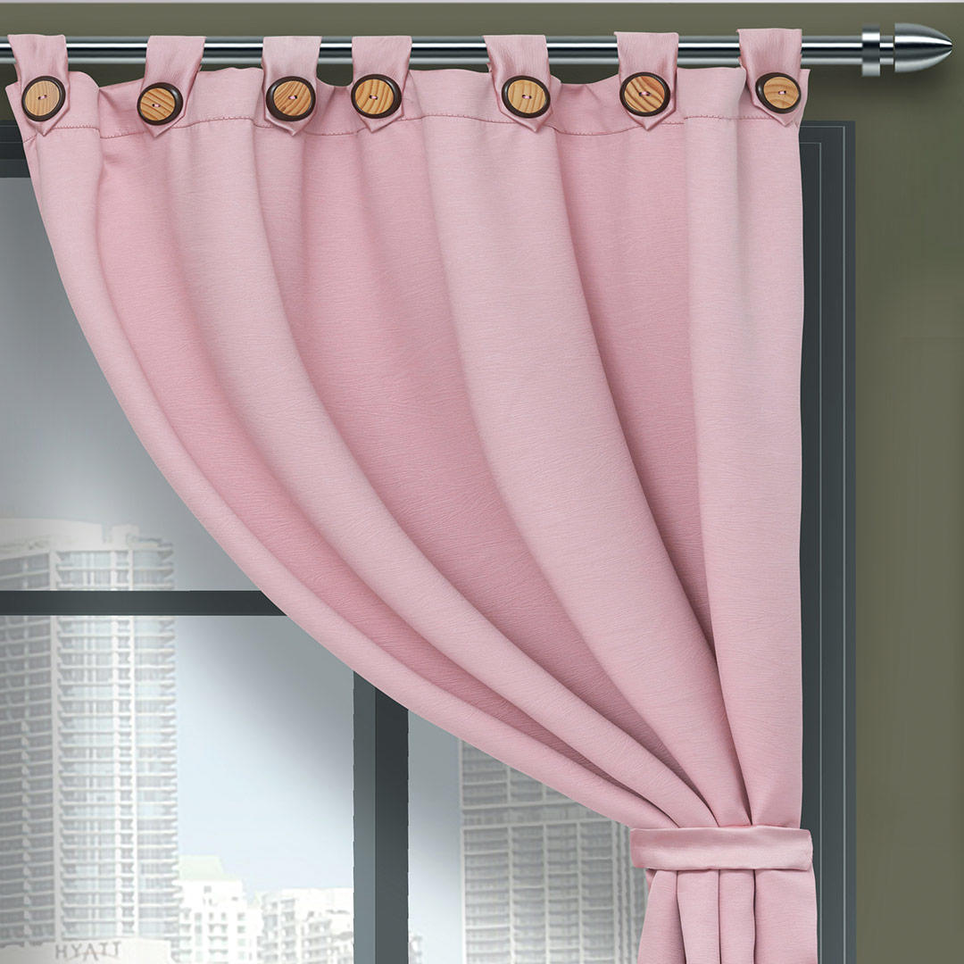 Cortina Lona Rosado 265x215cm Fondo Entero - Cortinas | Bylmo