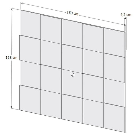 Panel de TV Caramelo 160x128cm Para TV Hasta 55 Pulgadas sin Cajones - Muebles para TV | Bylmo