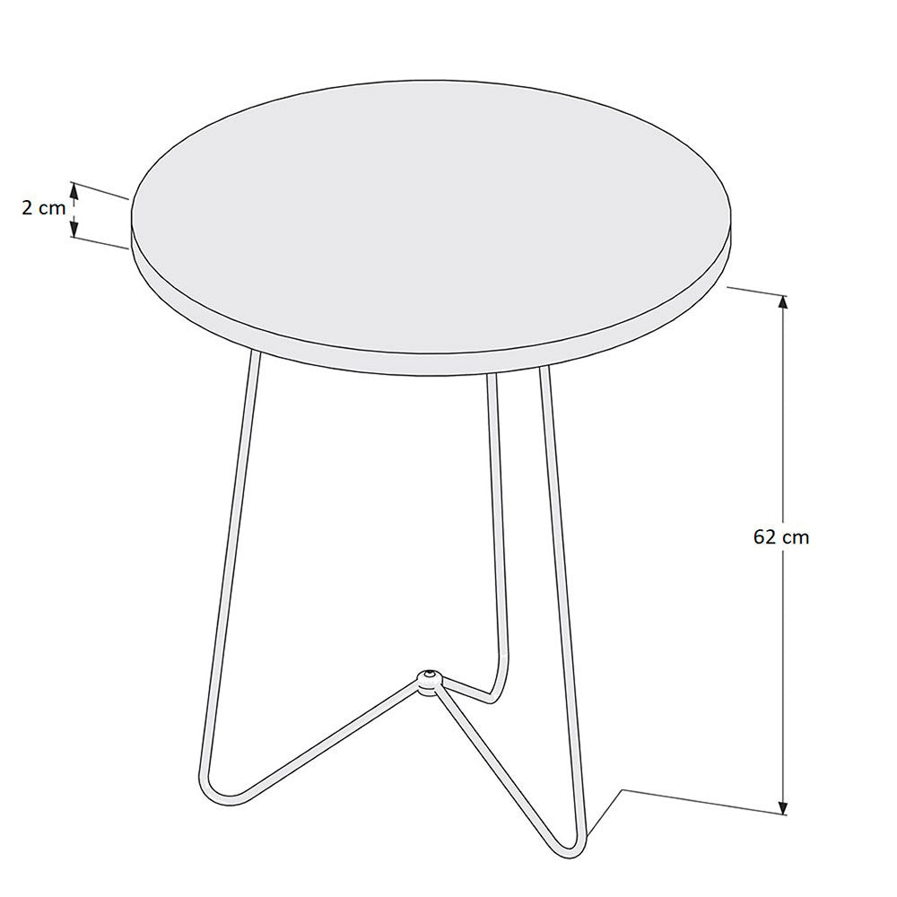 Mesa Suecia Negro 60 cm Redondas - Mesas | Bylmo