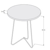Mesa Suecia Beige 60 cm Redondas - Mesas | Bylmo