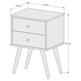Mesa de Noche Croacia Savana 45 cm con Dos Cajones - Mesas de Noche | Bylmo