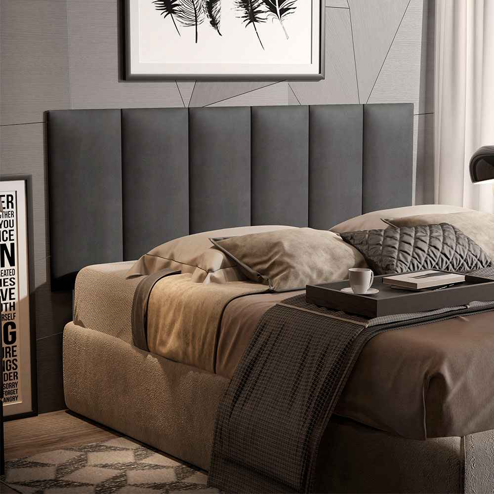 Cabecera Paris Doble 140 cm Gris - Camas | Bylmo